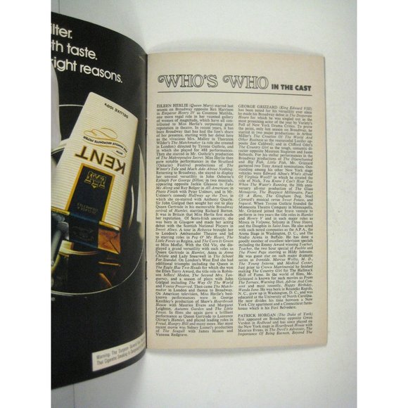 Crown Matrimonial Playbill November 1973 Eileen Herlie George Grizzard Broadway - Picture 5 of 7